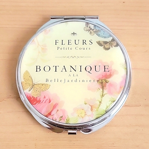 Fleurs Compact Pocket Double Sided Mirror - Picture 1 of 3